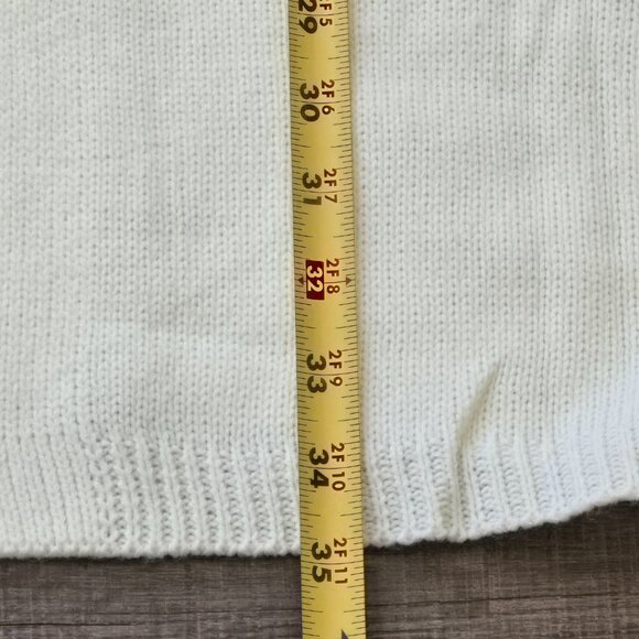 White Rainbow Stripe Cardigan, Size: M - Picture 6 of 7